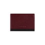 Zoozie Bags Cartera de Piel para Hombre Paola, Rojo Claret y Negro